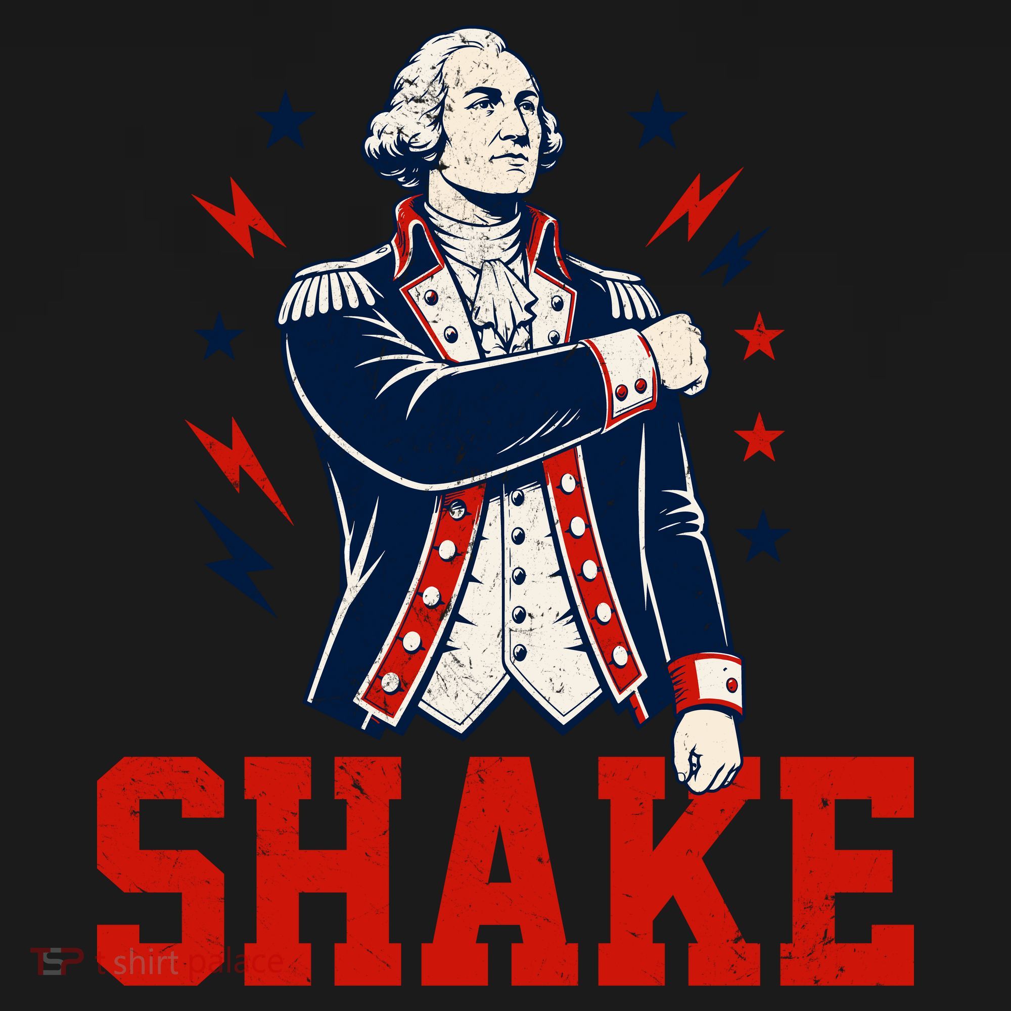Patriotic George Washington Shake Revolutionary Coaster