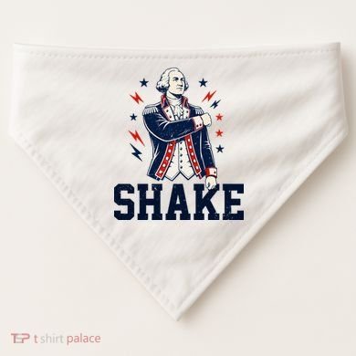 Patriotic George Washington Shake Revolutionary USA-Made Doggie Bandana