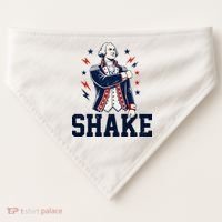 Patriotic George Washington Shake Revolutionary USA-Made Doggie Bandana thumb 0