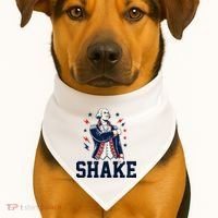 Patriotic George Washington Shake Revolutionary USA-Made Doggie Bandana thumb 1