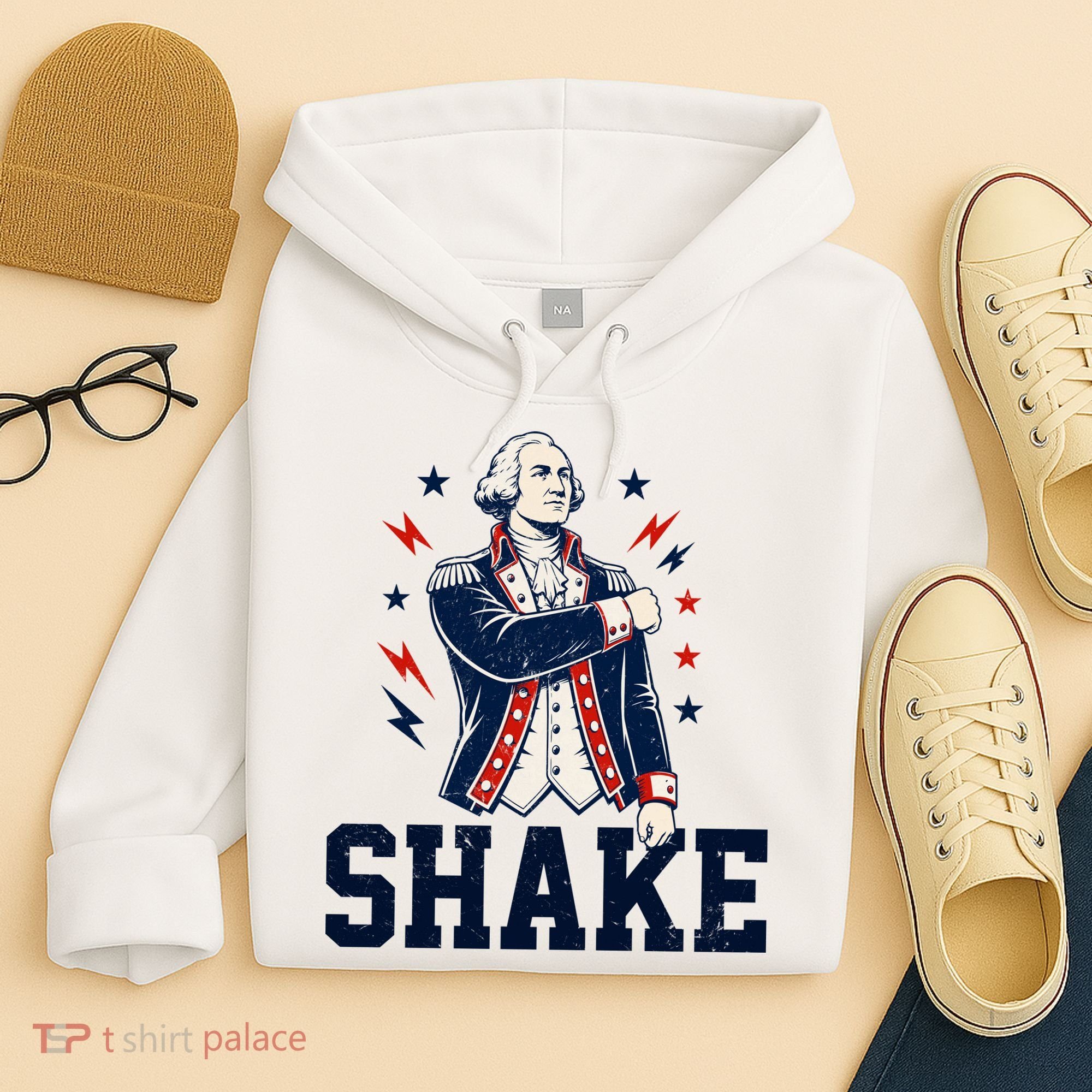 Patriotic George Washington Shake Revolutionary Hoodie