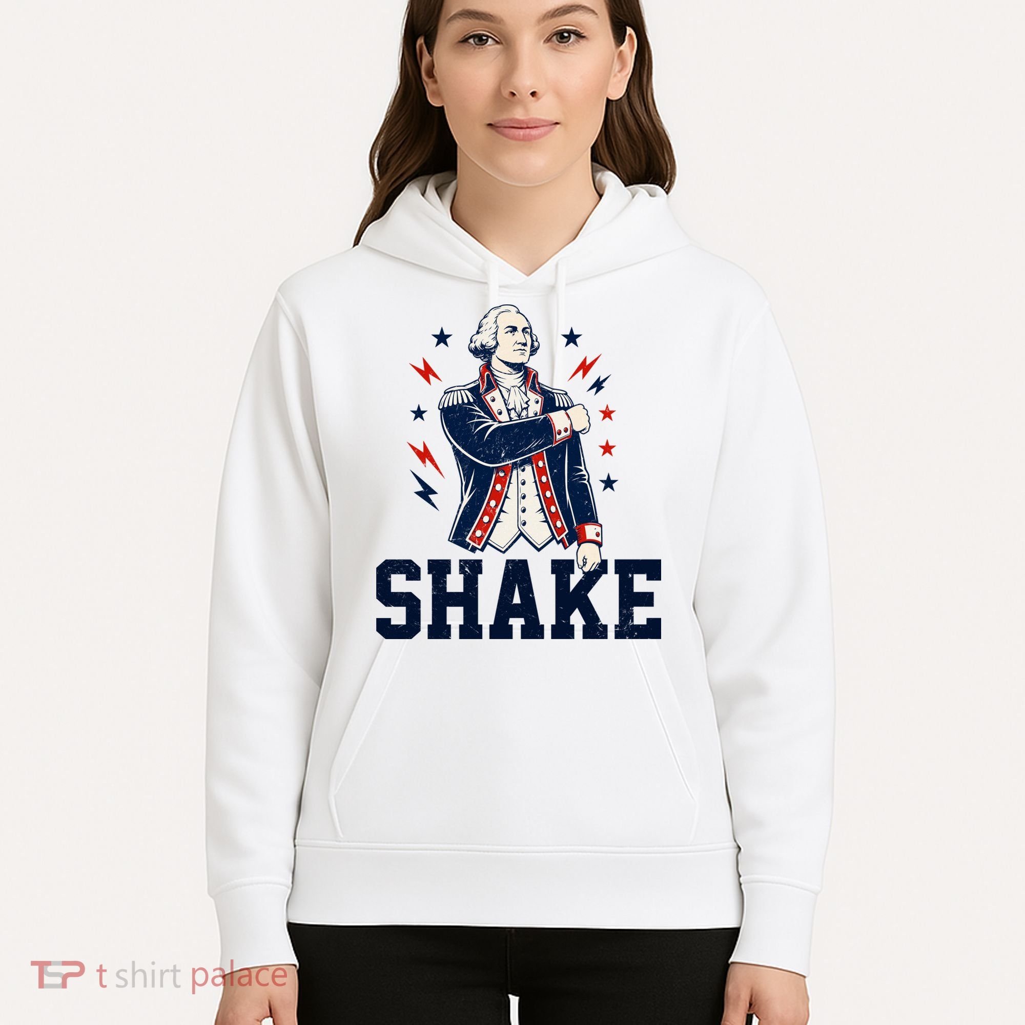 Patriotic George Washington Shake Revolutionary Hoodie