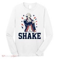 Patriotic George Washington Shake Revolutionary Long Sleeve Shirt thumb 0