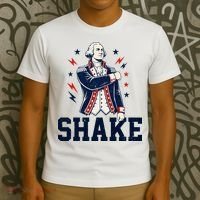 Patriotic George Washington Shake Revolutionary T-Shirt thumb 3
