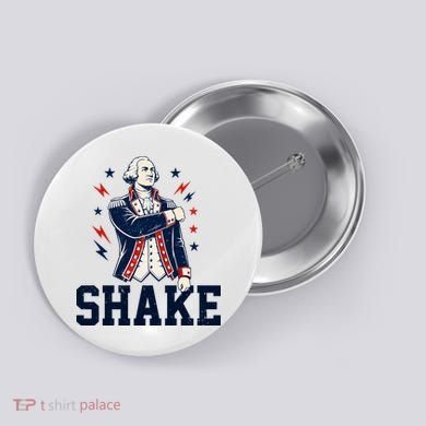 Patriotic George Washington Shake Revolutionary Button