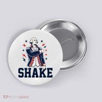 Patriotic George Washington Shake Revolutionary Button thumb 0