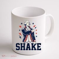Patriotic George Washington Shake Revolutionary Coffee Mug thumb 1