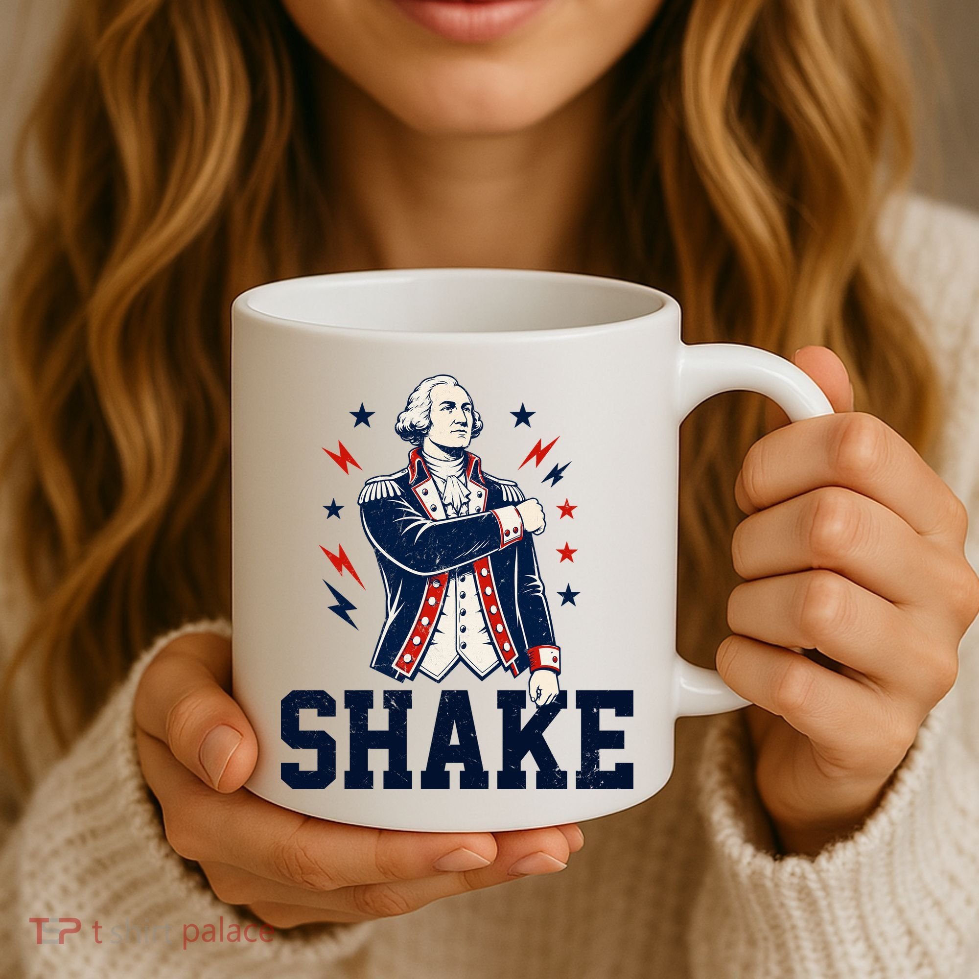 Patriotic George Washington Shake Revolutionary Coffee Mug