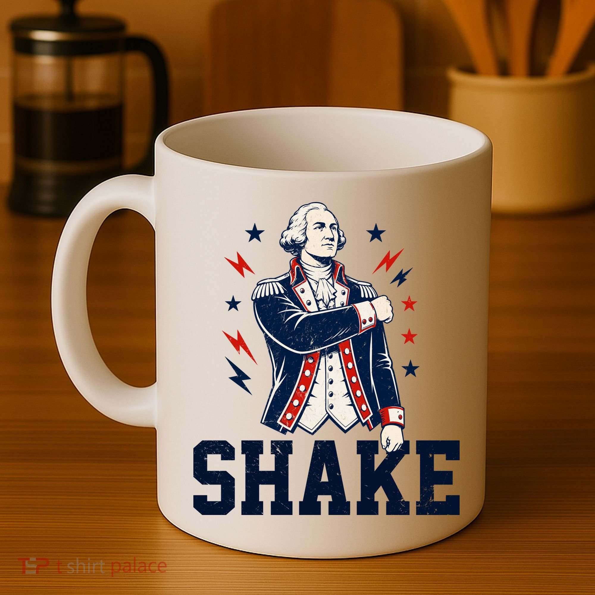 Patriotic George Washington Shake Revolutionary Coffee Mug
