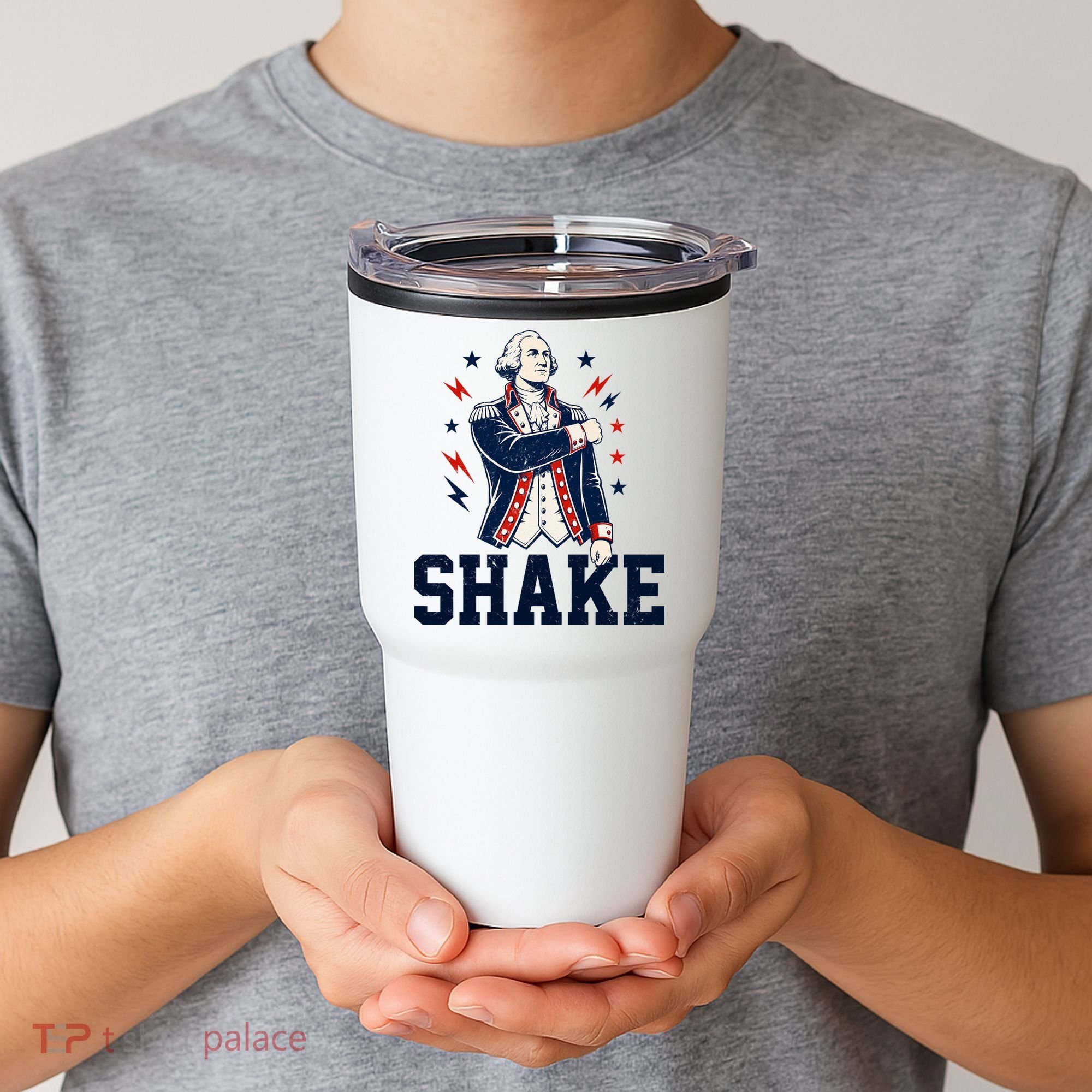 Patriotic George Washington Shake Revolutionary Tumbler