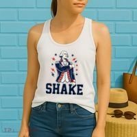 Patriotic George Washington Shake Revolutionary Women's Tank Top thumb 2
