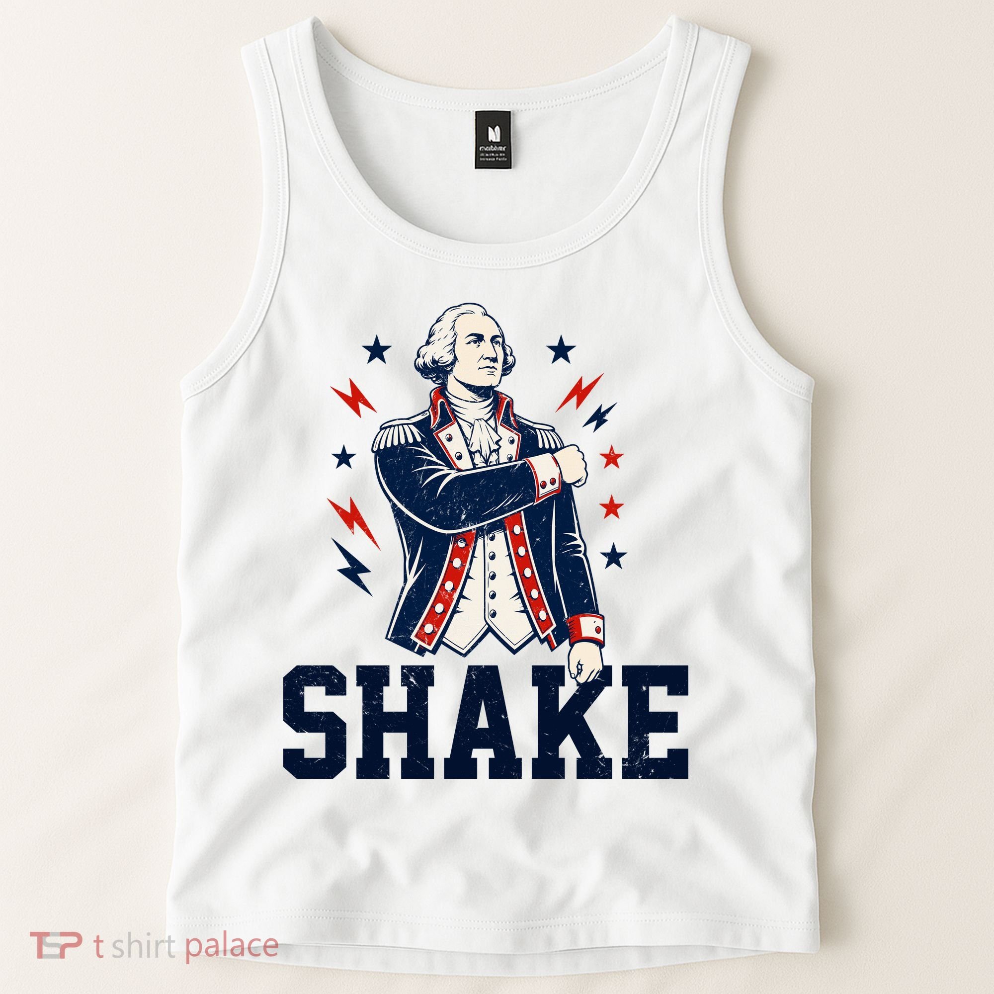 Patriotic George Washington Shake Revolutionary Tank Top