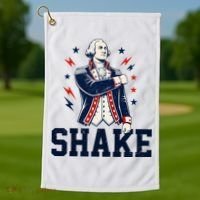 Patriotic George Washington Shake Revolutionary Golf Towel thumb 1