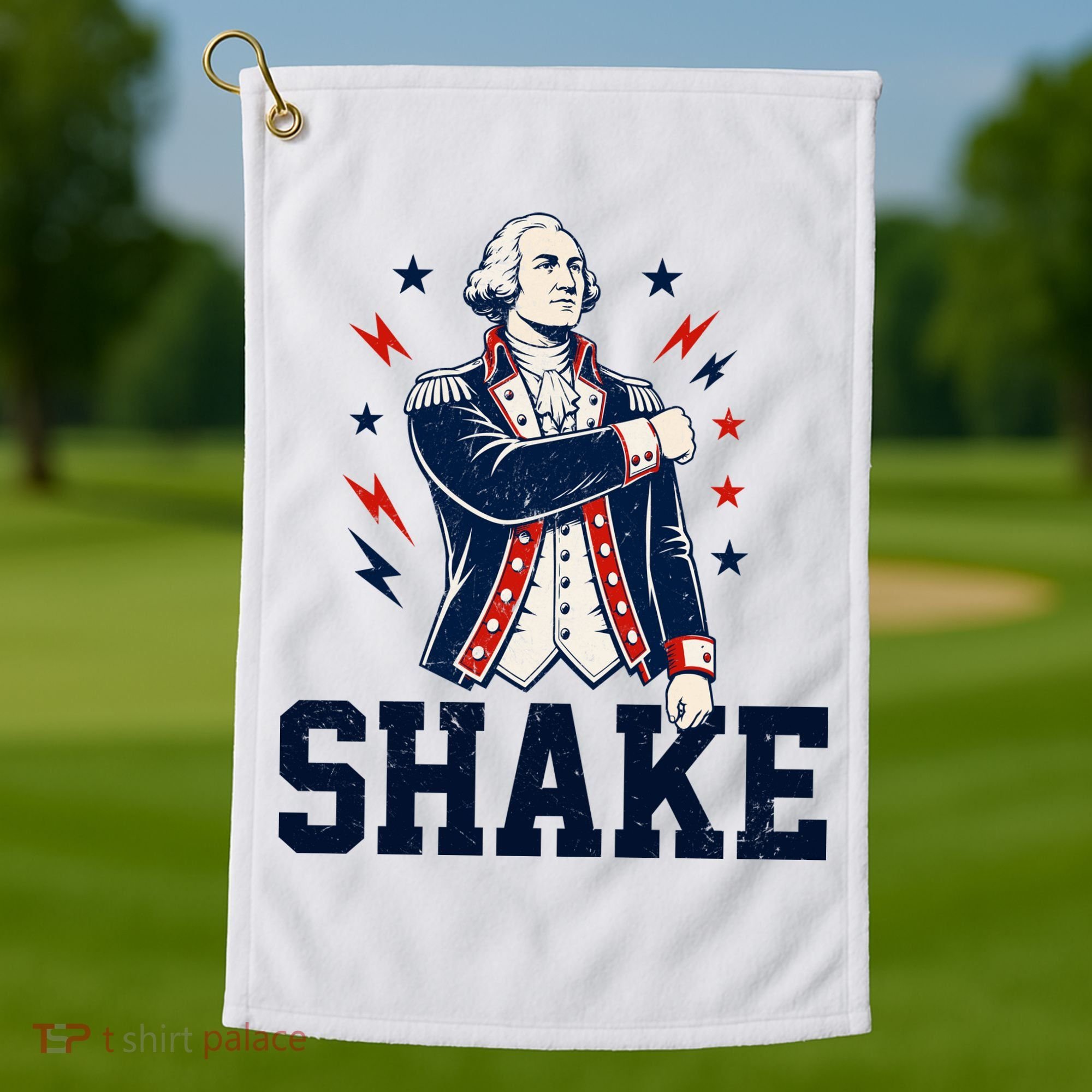 Patriotic George Washington Shake Revolutionary Golf Towel