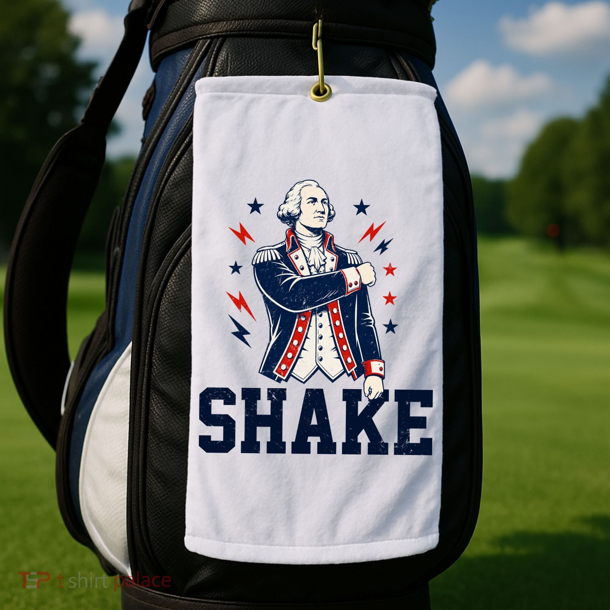 Patriotic George Washington Shake Revolutionary Golf Towel