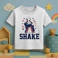 Patriotic George Washington Shake Revolutionary Toddler T-Shirt thumb 3