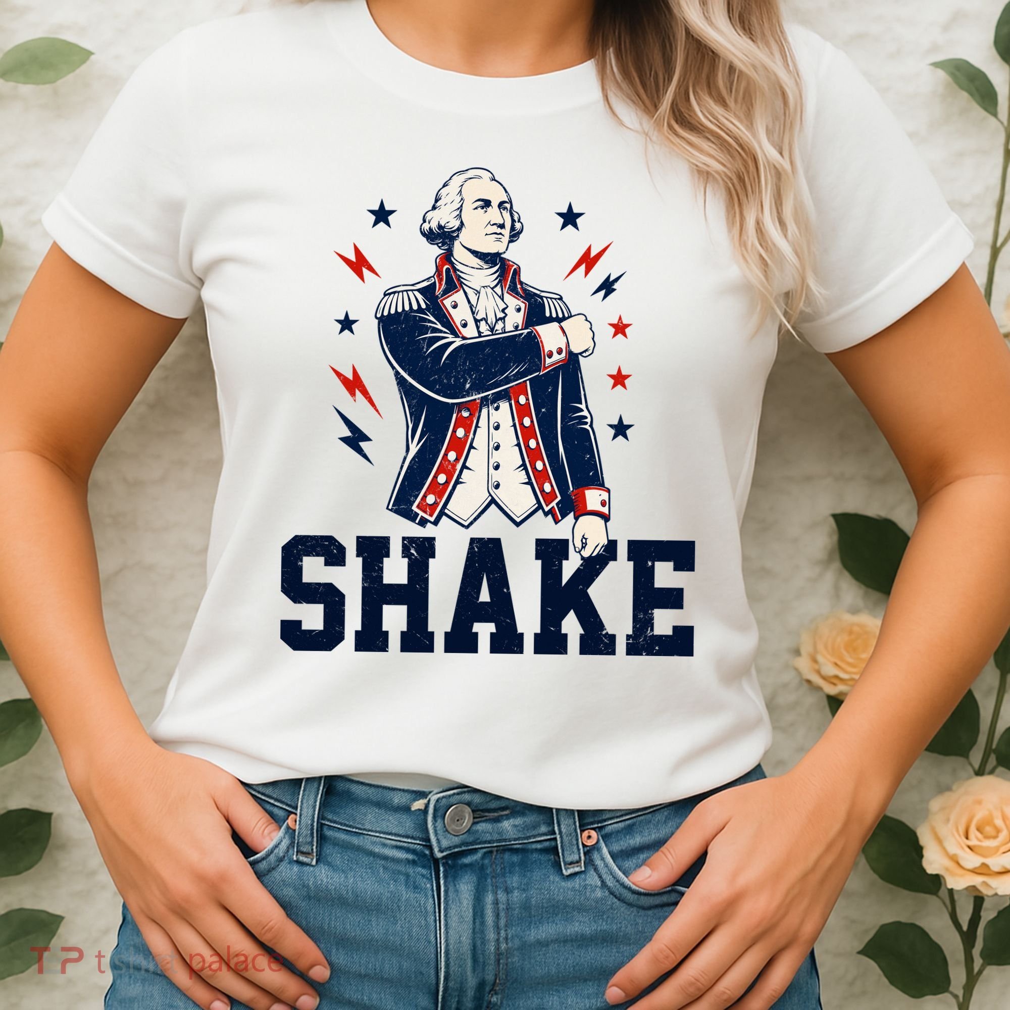 Patriotic George Washington Shake Revolutionary Women's T-Shirt