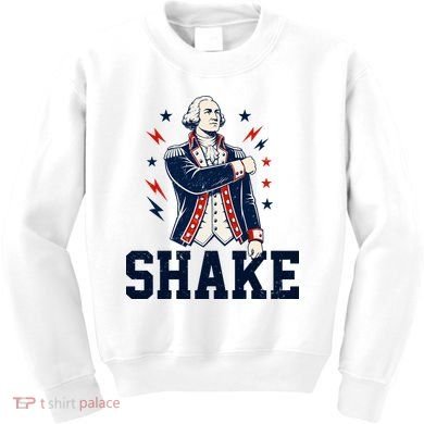 Patriotic George Washington Shake Revolutionary Kids Sweatshirt