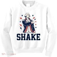 Patriotic George Washington Shake Revolutionary Kids Sweatshirt thumb 0