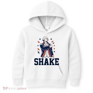Patriotic George Washington Shake Revolutionary Kids Hoodie