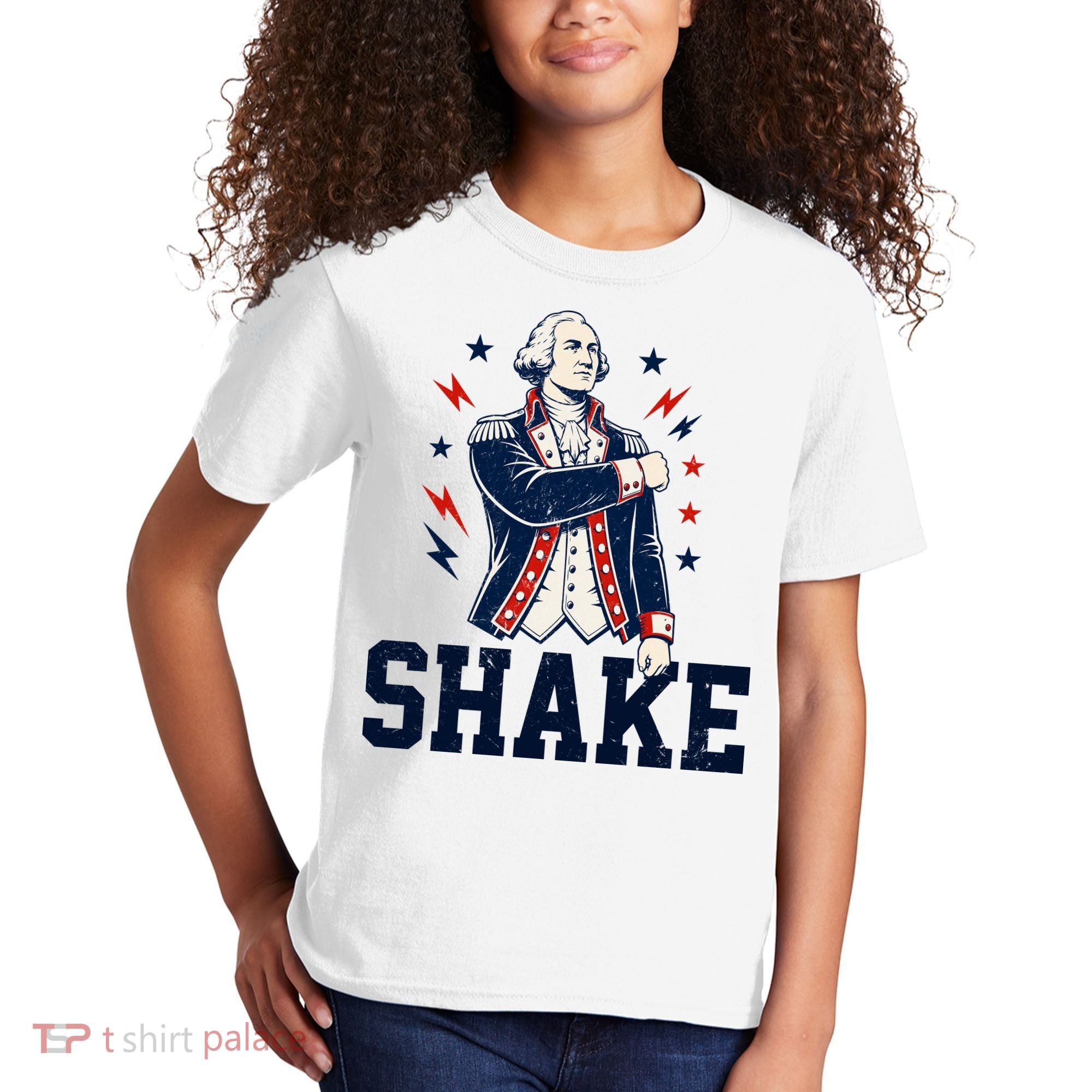 Patriotic George Washington Shake Revolutionary Kids T-Shirt