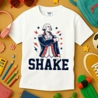 Patriotic George Washington Shake Revolutionary Kids T-Shirt thumb 3