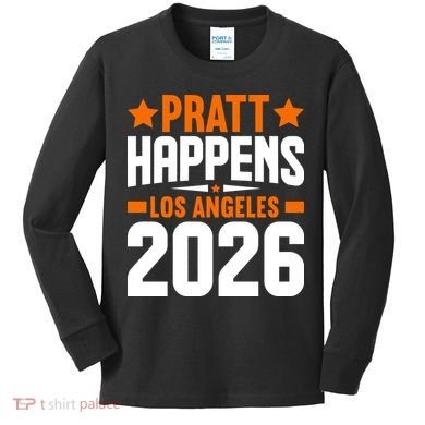 Pratt Happens 2026 Los Angeles Kids Long Sleeve Shirt