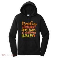 Pumpkins Hayrides Apple Cider And Falling Leaves Funny Fall Women's Hoodie thumb 0