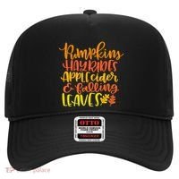 Pumpkins Hayrides Apple Cider And Falling Leaves Funny Fall Hat thumb 0