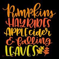Pumpkins Hayrides Apple Cider And Falling Leaves Funny Fall Kids Sweatshirt thumb 2