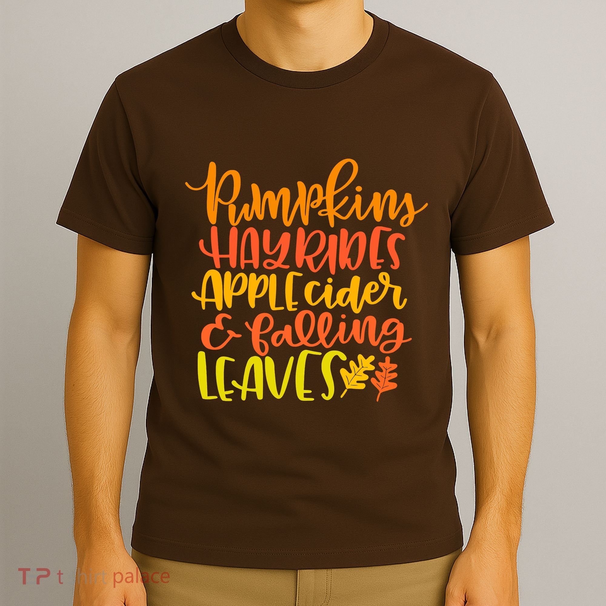 Pumpkins Hayrides Apple Cider And Falling Leaves Funny Fall T-Shirt