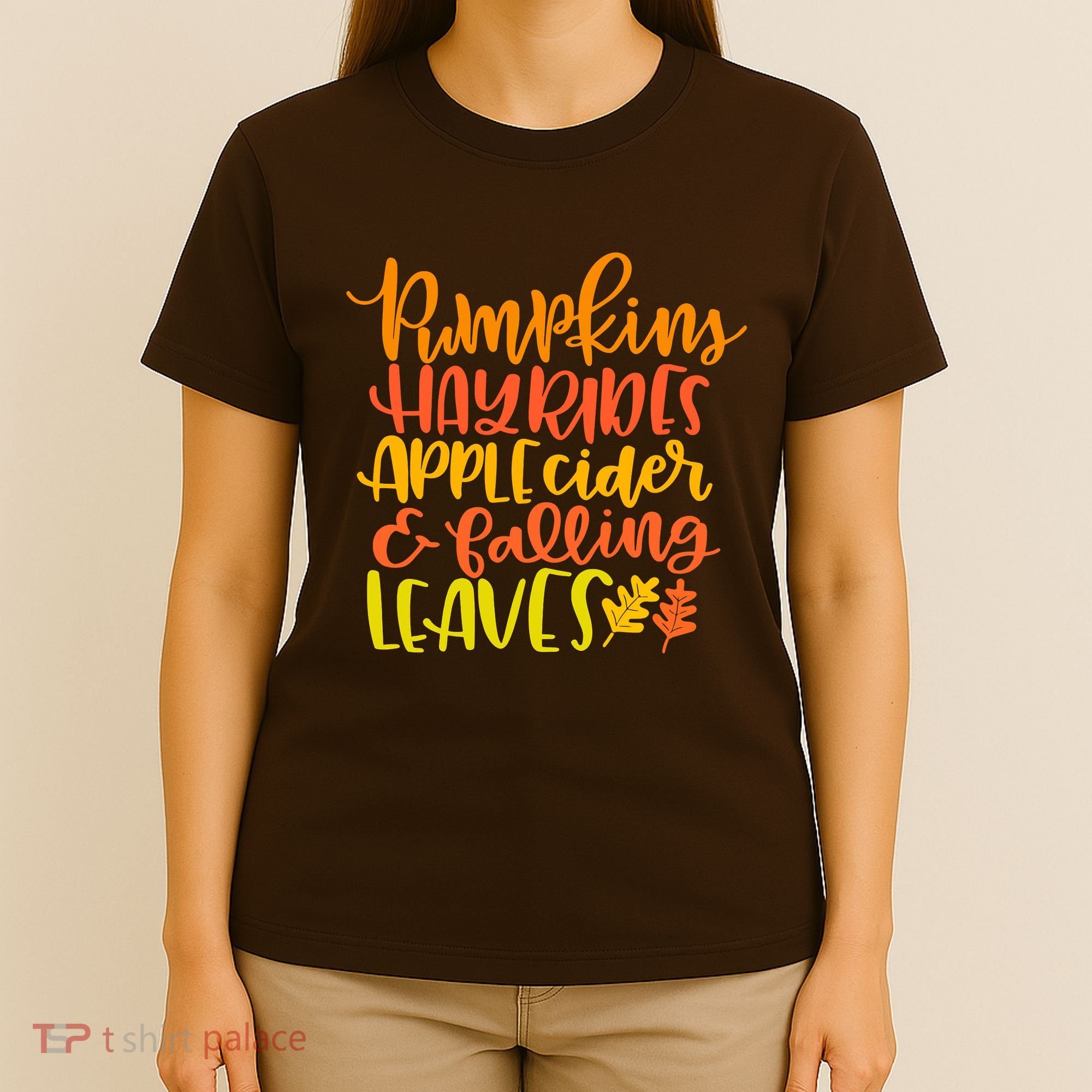 Pumpkins Hayrides Apple Cider And Falling Leaves Funny Fall T-Shirt