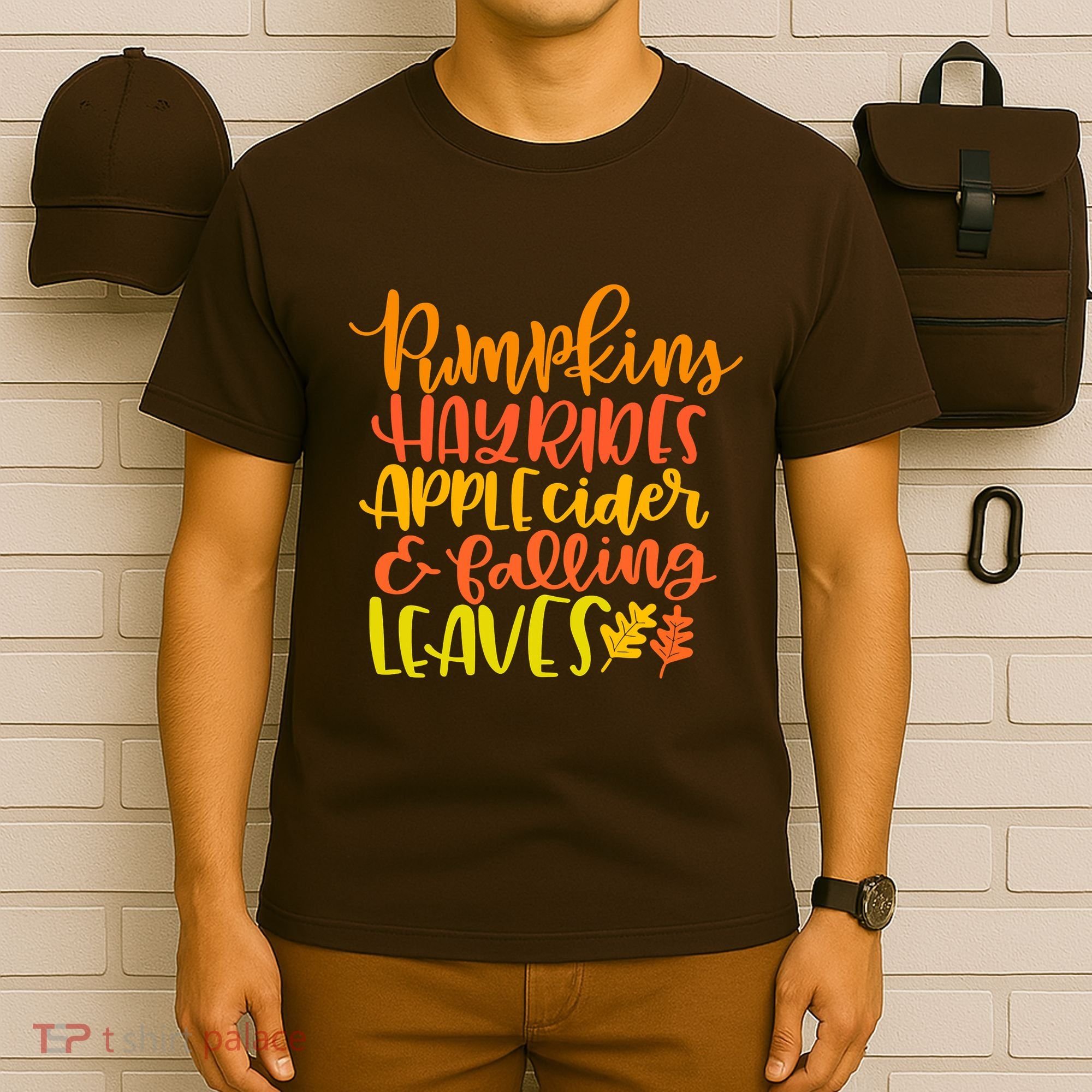Pumpkins Hayrides Apple Cider And Falling Leaves Funny Fall T-Shirt