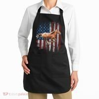 Patriotic Horse American Flag Horseback Riding Farm Gift Apron thumb 2
