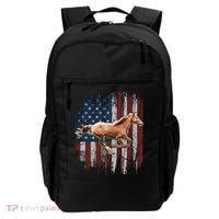 Patriotic Horse American Flag Horseback Riding Farm Gift Backpack thumb 0