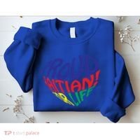 Proud Haitian American I Love Haiti Heart Souvenir Gift Idea Funny Gift Sweatshirt thumb 2
