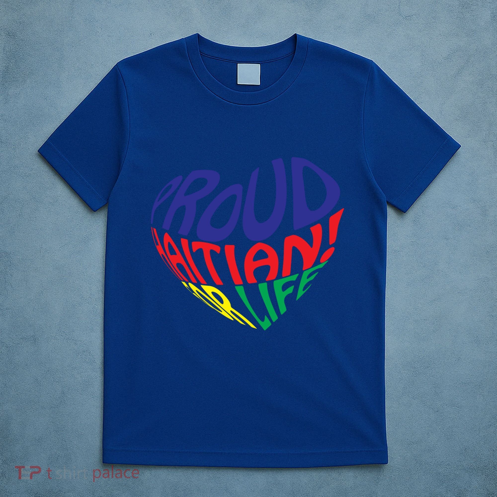 Proud Haitian American I Love Haiti Heart Souvenir Gift Idea Funny Gift T-Shirt