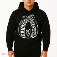 Pumpkin Heart Animal Print Cute Hoodie thumb 2