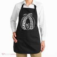 Pumpkin Heart Animal Print Cute Apron thumb 2