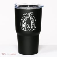 Pumpkin Heart Animal Print Cute Tumbler thumb 0