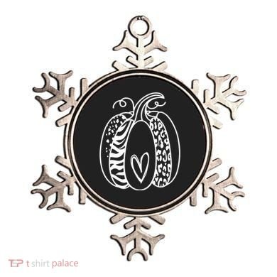 Pumpkin Heart Animal Print Cute Ornament