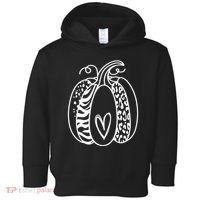 Pumpkin Heart Animal Print Cute Toddler Hoodie thumb 0