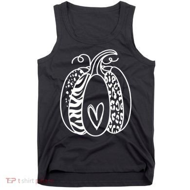 Pumpkin Heart Animal Print Cute Tank Top