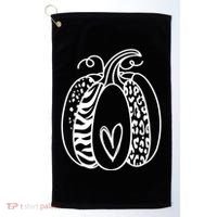 Pumpkin Heart Animal Print Cute Golf Towel thumb 0