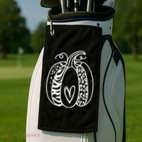 Pumpkin Heart Animal Print Cute Golf Towel thumb 2