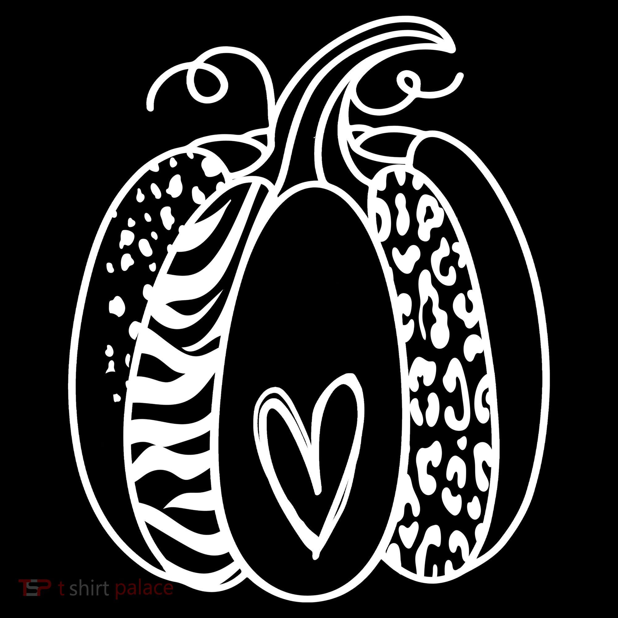 Pumpkin Heart Animal Print Cute Kids Sweatshirt