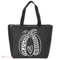 Pumpkin Heart Animal Print Cute Tote Bag thumb 0
