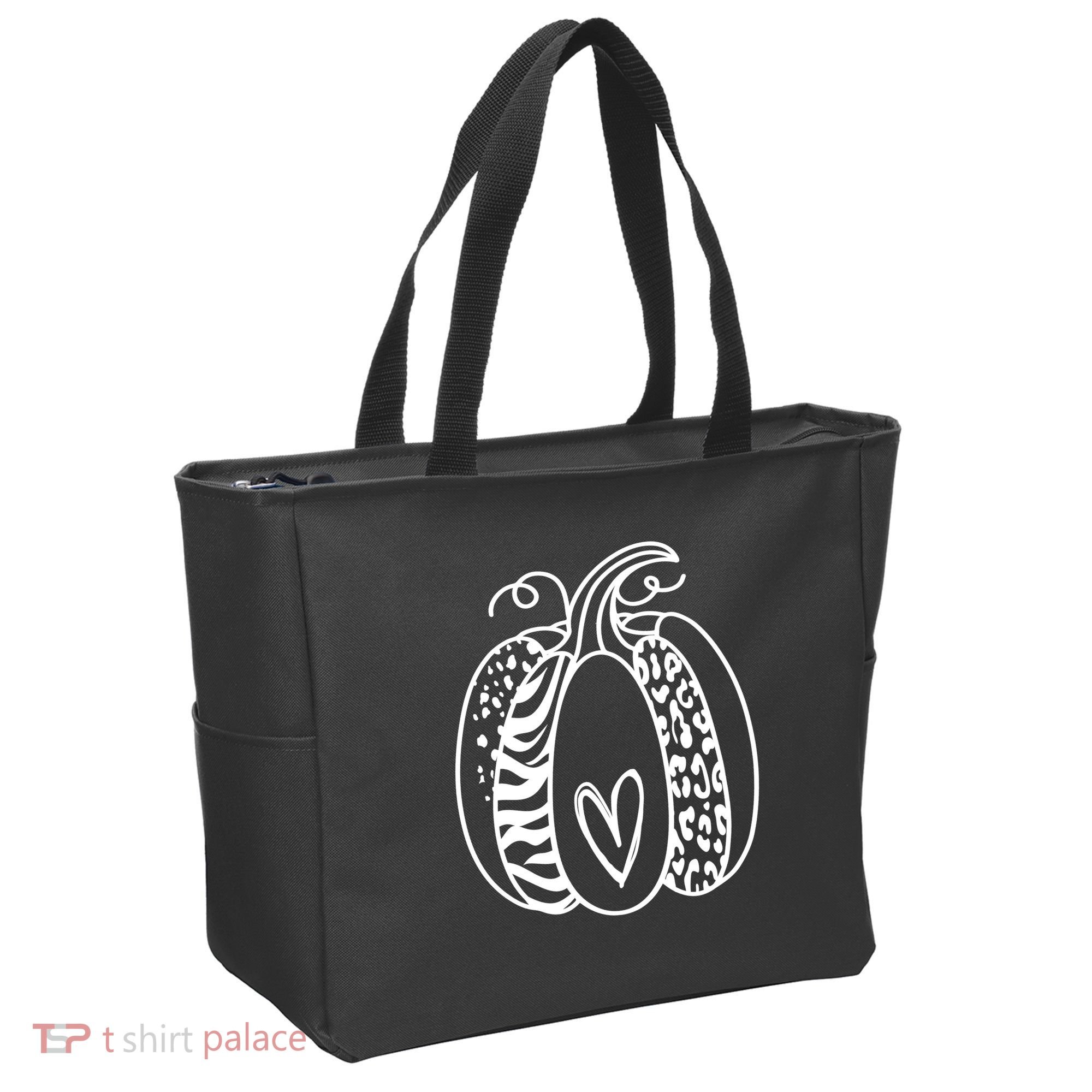 Pumpkin Heart Animal Print Cute Tote Bag