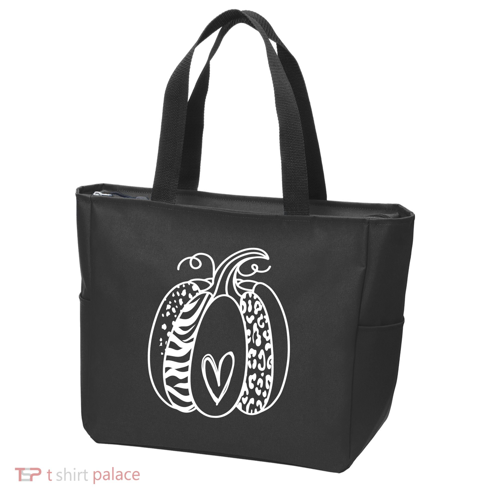 Pumpkin Heart Animal Print Cute Tote Bag