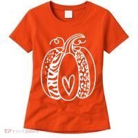 Pumpkin Heart Animal Print Cute Women's T-Shirt thumb 0